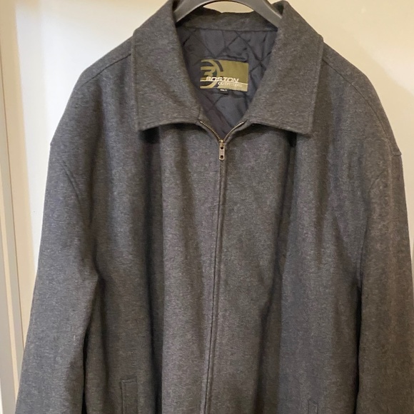 Grey Wool Over Coat Big and Tall 4XL Tall 3/4 Quarter Trench - Picture 2 of 13